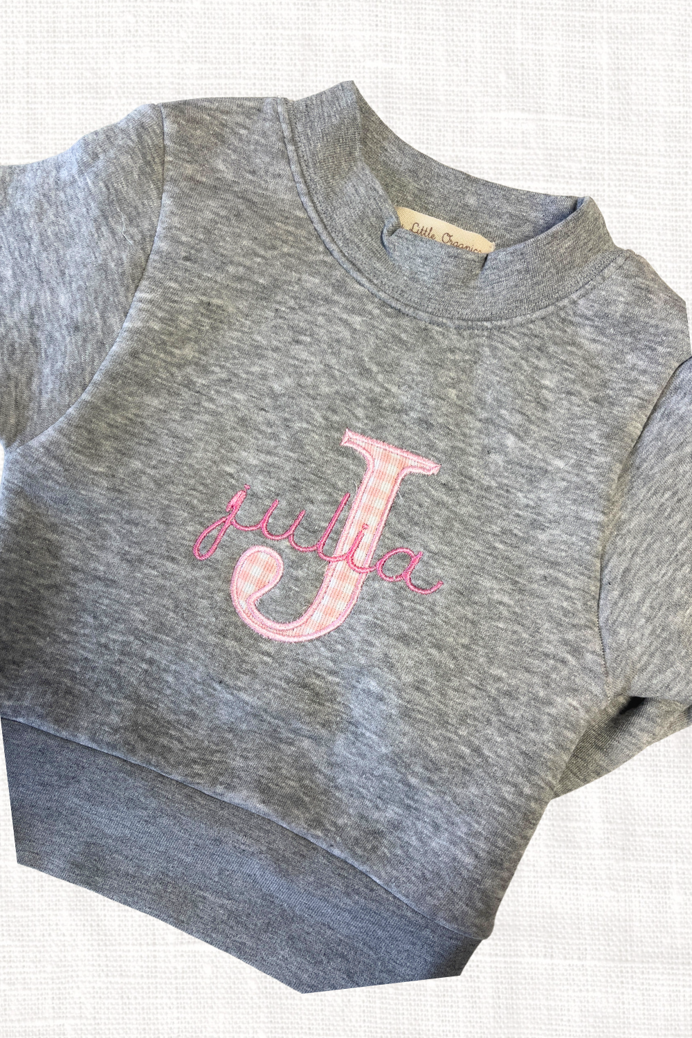 Sudadera gris Vichy