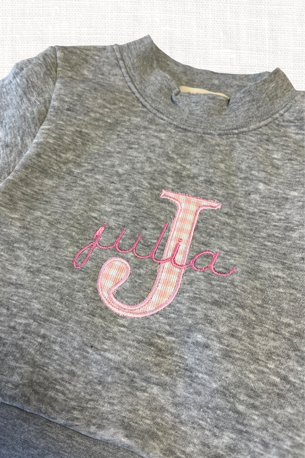 Sudadera gris Vichy