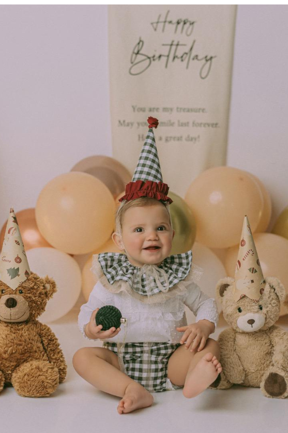 Conjunto cumpleaños gorrito