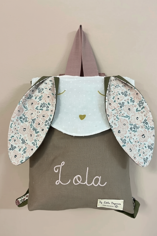 Mochila conejito pastel