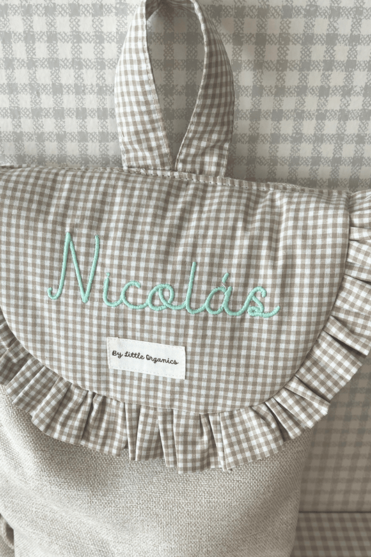 Mochila vichy beige