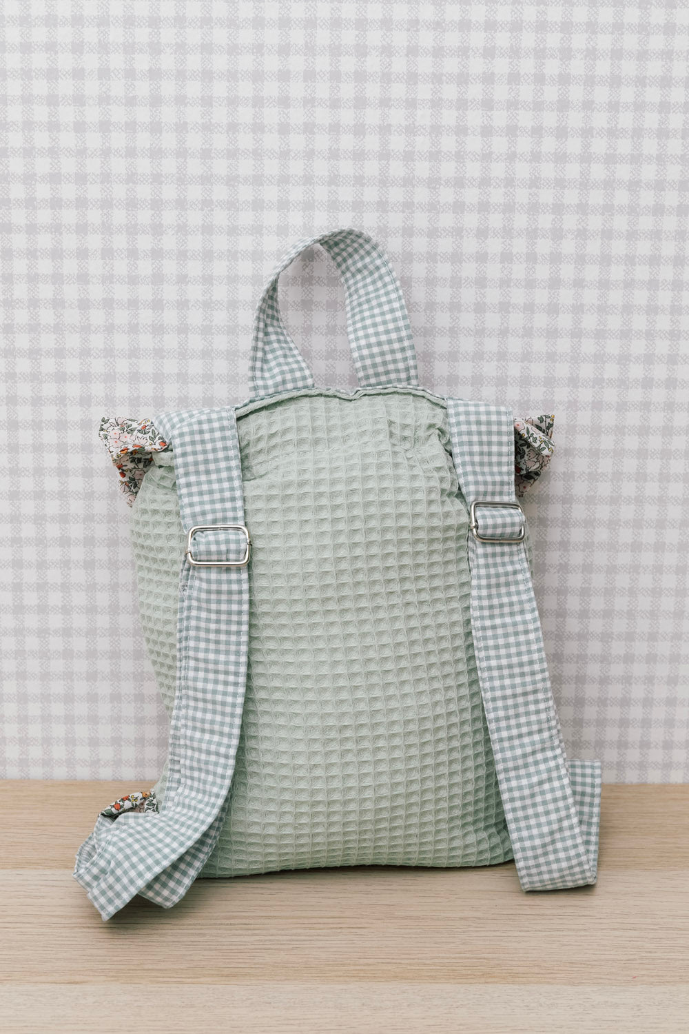 Mochila infantil waffle verde