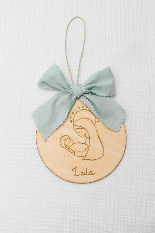 Placa de madera Virgencita