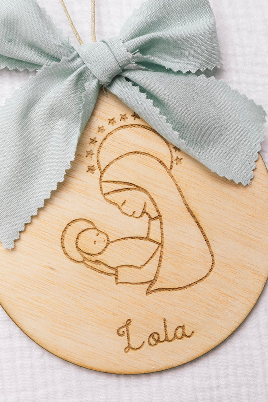 Placa de madera Virgencita