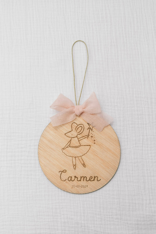 Placa de madera Bailarina