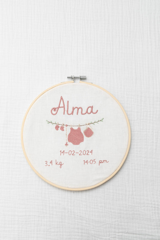 Bastidor personalizado nacimiento ropita