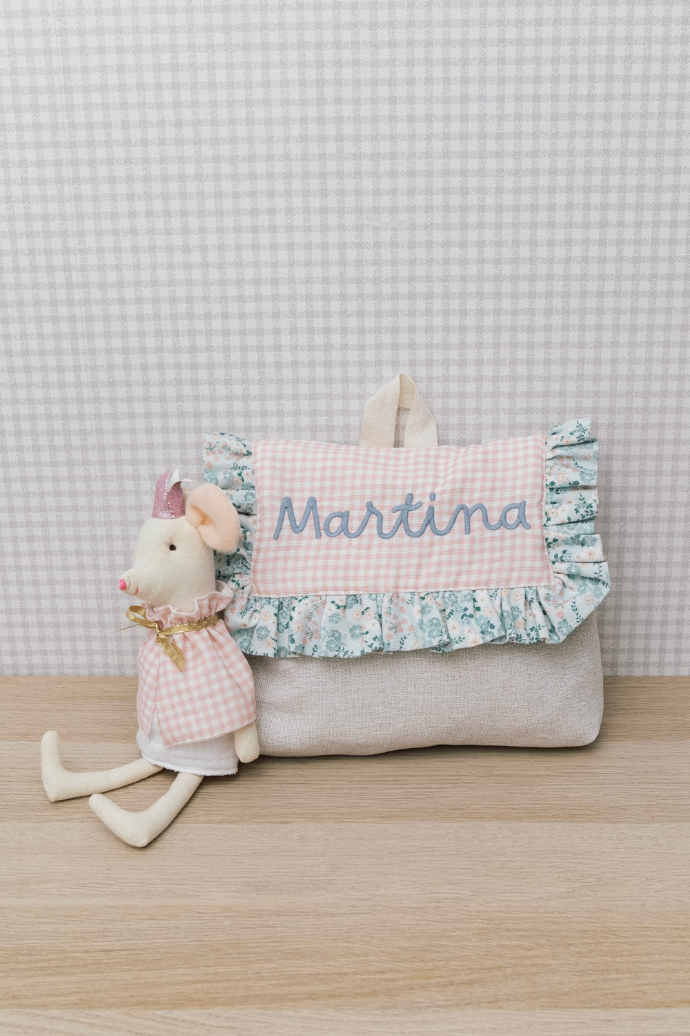 Mochila solapa vichy