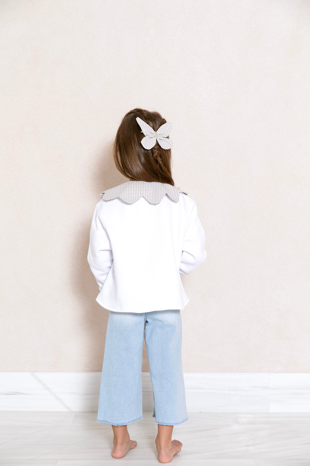 Sudadera Blanca Cuello combinado