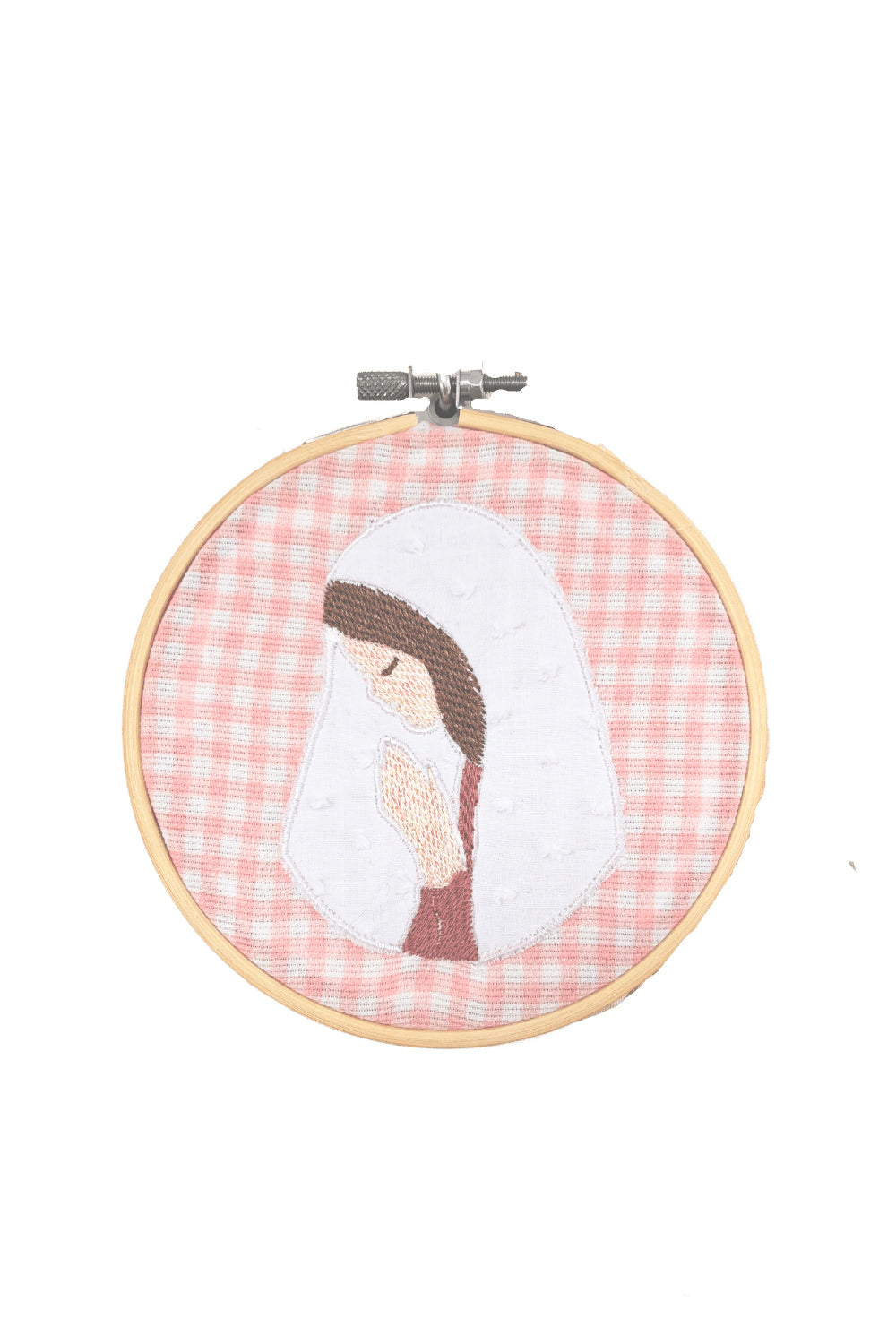 Bastidor virgencita fondo vichy