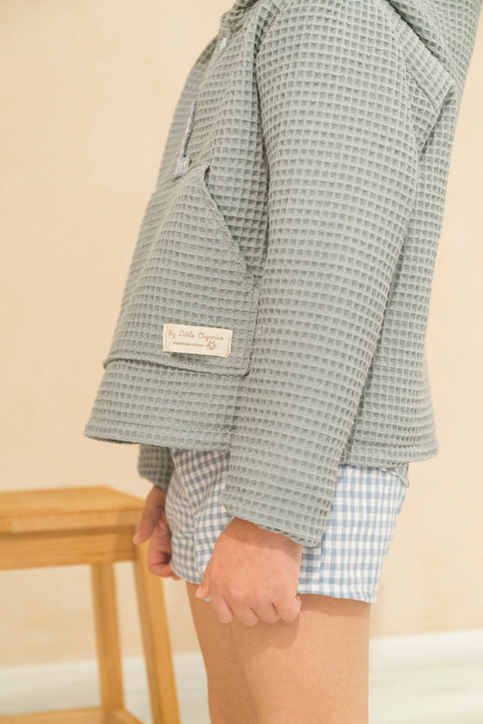 Sudadera Verano inicial Waffle azul