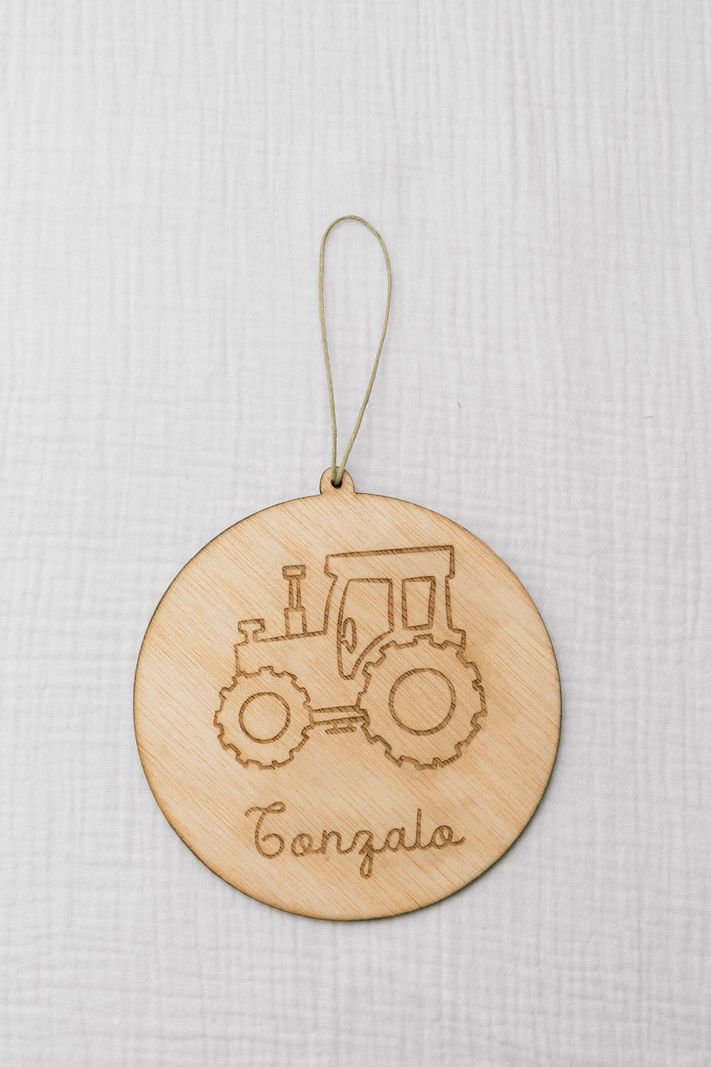 Placa de madera tractor